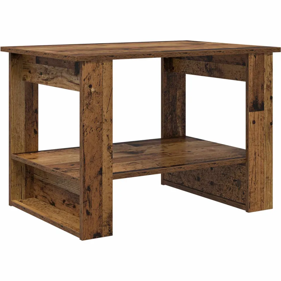 vidaXL Salontafel Oudhout 72 x 50 x 50 cm Bewerkt hout Bruin