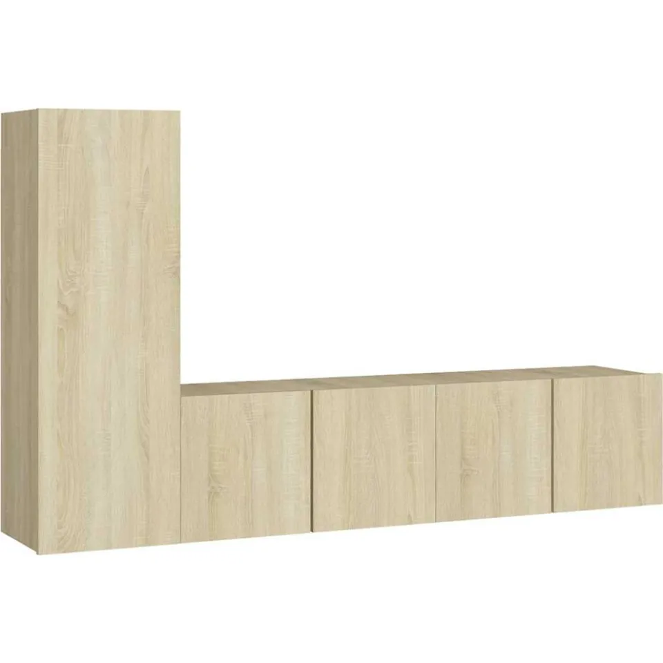 vidaXL 3-delige Tv-meubelset bewerkt hout sonoma eikenkleurig, foto 3