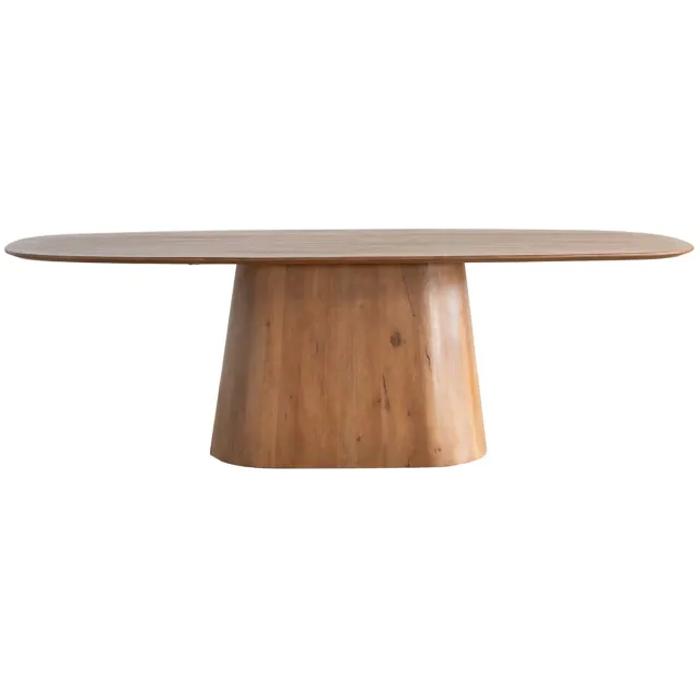 Giga Meubel Eettafel Stijn - Bruin Hout Deens Ovaal - 200x100x76cm