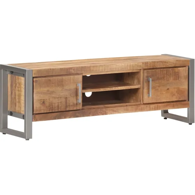 vidaXL Tv-meubel 120x30x40 cm ruw mangohout bruin