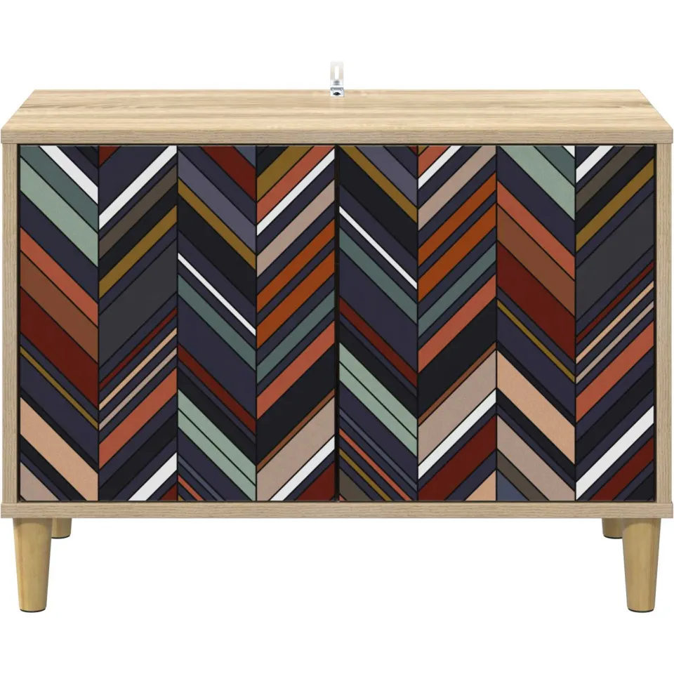 vidaXL Tv-meubel OMMEN 69 x 33 x 50 cm Sonoma Bewerkt hout bruin, foto 4