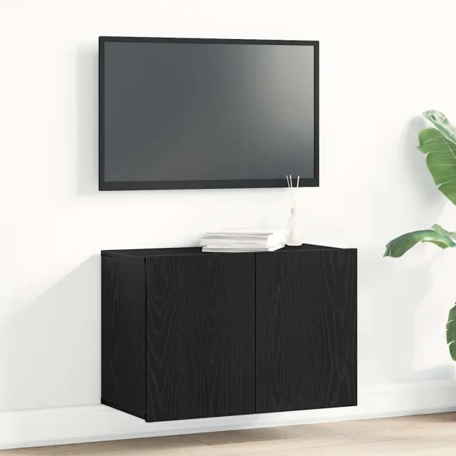 vidaXL Tv-meubel 60x30x41 cm bewerkt hout zwart eikenkleurig