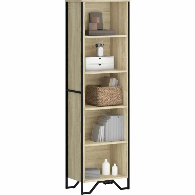 vidaXL Boekenkast 50x31x169 cm bewerkt hout sonoma eikenkleurig Bruin