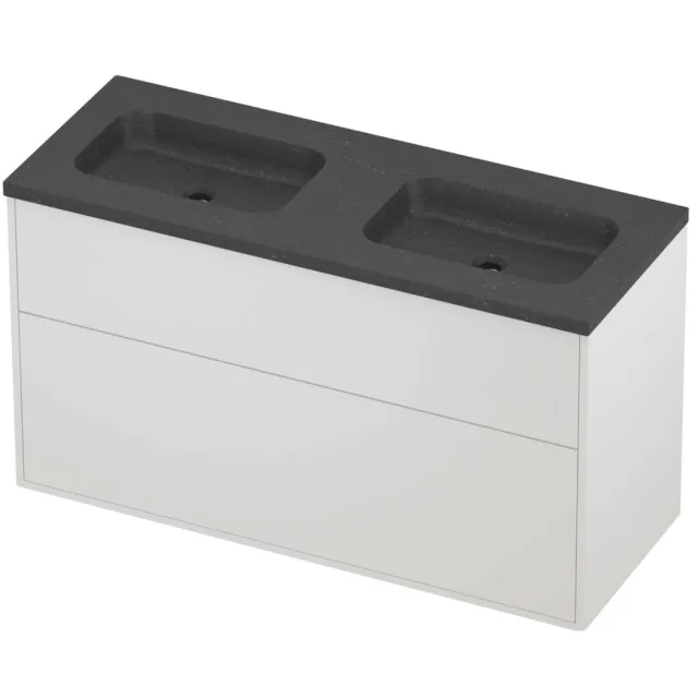 Proline Rollo Badmeubelset Hardsteen Elegant Voor Grepen 120x46x67 cm Blue Stone Mat White