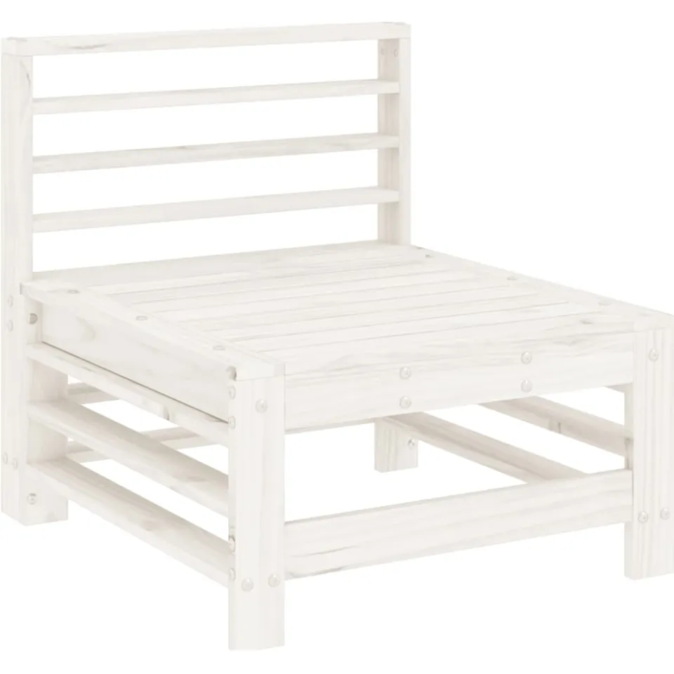 vidaXL 6-delige Loungeset massief grenenhout wit, foto 4