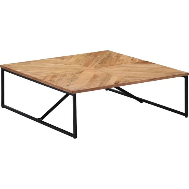 vidaXL Salontafel 110x110x36 cm massief acaciahout bruin, foto 2