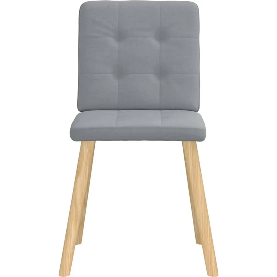 vidaXL Eetkamerstoelen 4 st stof lichtgrijs grijs, foto 4