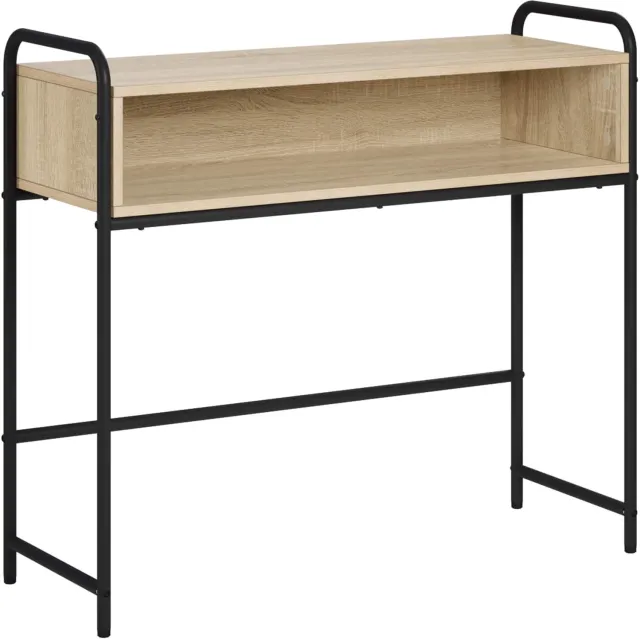 vidaXL Consoletafel - Sonoma - Eiken - 90 - x - 33 - x - 80,5 - cm - Bewerkt - hout