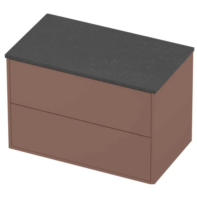 Proline Deck Badmeubelset Hardsteen Voor Grepen Symmetrisch 80x46x54 cm Blue Stone Beauty Blush Rosé Goud
