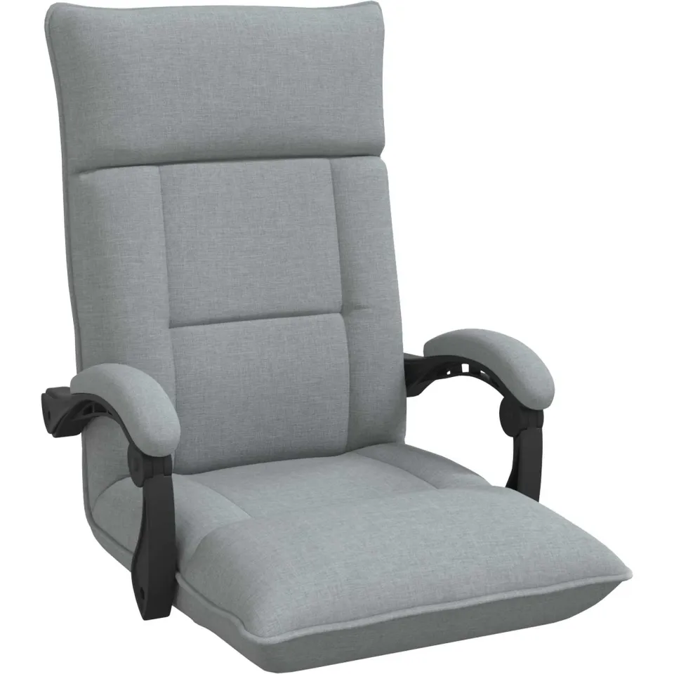 vidaXL Verstelbare vlo stoelen Lichtgrijs Stof