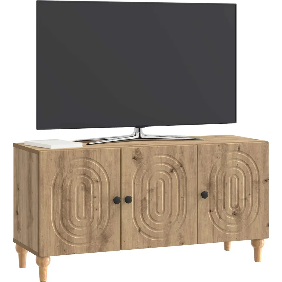 vidaXL TV-kast 99 x 34,5 x 50 cm Artisanaal eiken Bewerkt hout Bruin