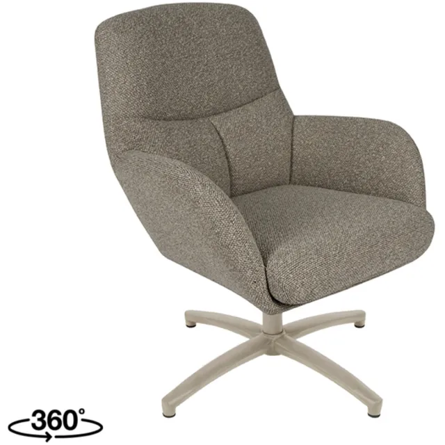 LABEL51 Chill Zone Fauteuil - Bruin - Royal Stof - One Size- Met Armleuning