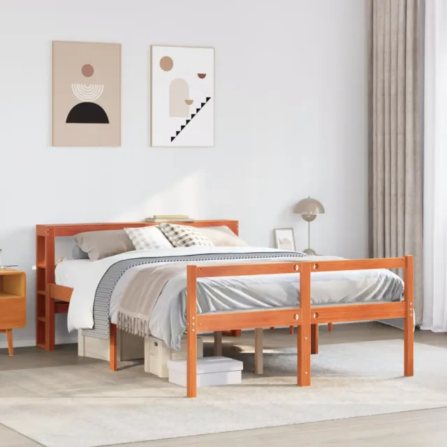 vidaXL Bed Frame 2 st Wasbruin 120 x 200 cm bruin