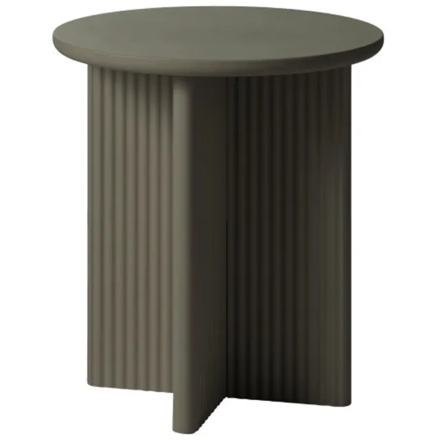 Meubelplaats Bijzettafel Palma rond - MDF groen - Ø50x55 cm