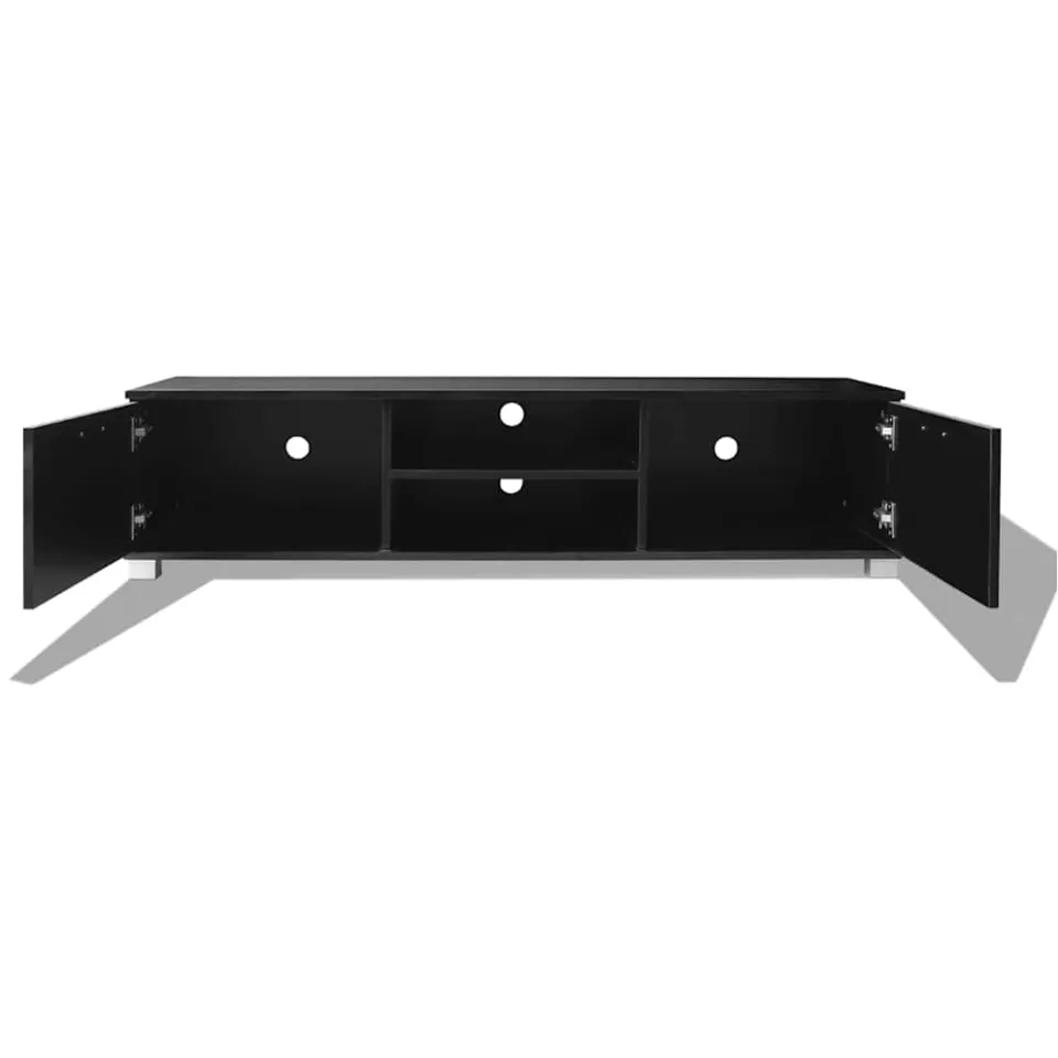 vidaXL Tv-meubel 140x40,5x35 cm hoogglans zwart, foto 4