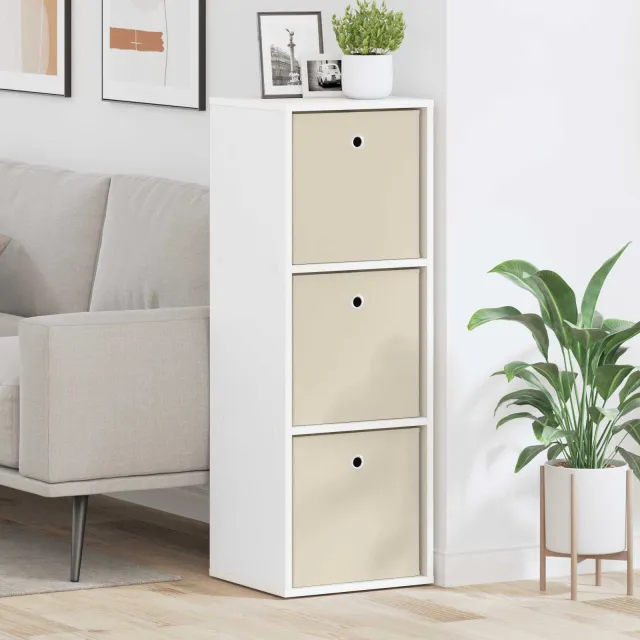 vidaXL Dressoir met lade Wit 35 x 32 x 99,5 cm