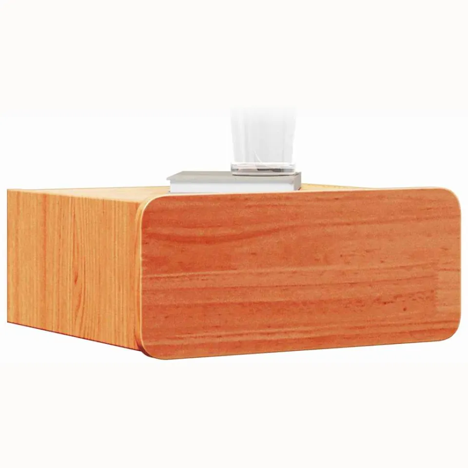 vidaXL Nachtkastje 2 st Wasbruin 39 x 34 x 16,5 cm Massief grenenhout