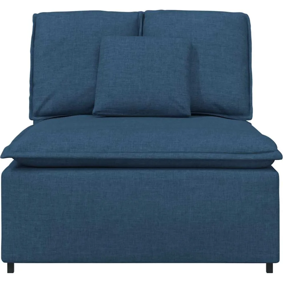 vidaXL Modulaire bank middenmodule met kussens 100 cm blauw, foto 2