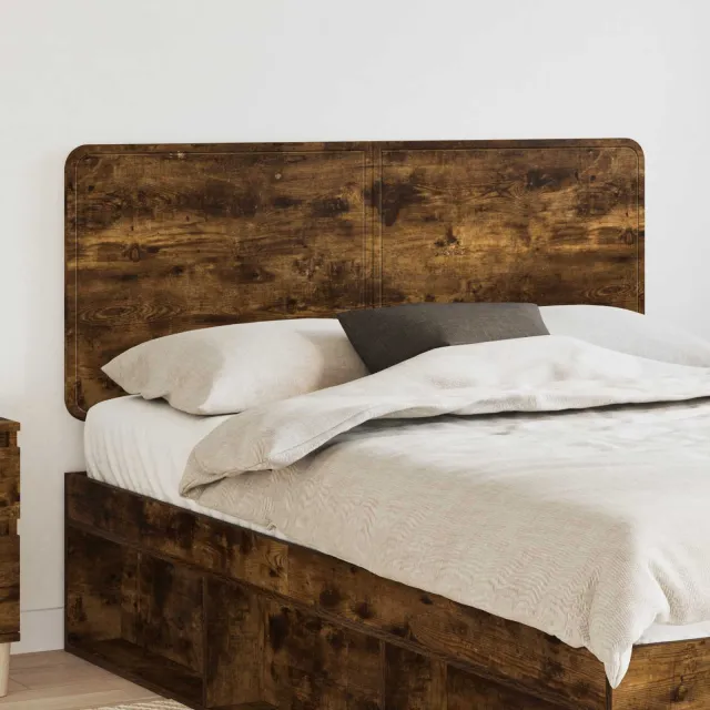 vidaXL Hoofdbord Gerookt eiken Bewerkt hout Bruin