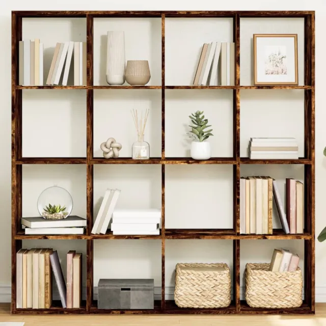 vidaXL Boekenkast 137,5x29x137,5 cm bewerkt hout gerookt eikenkleurig, foto 2