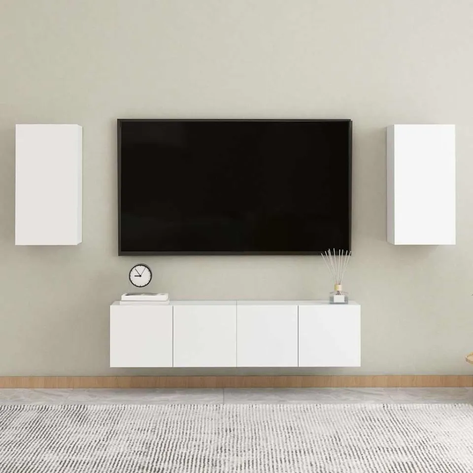 vidaXL Tv-meubel 30,5x30x60 cm bewerkt hout wit, foto 4