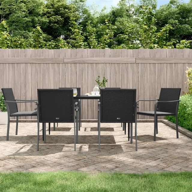 vidaXL 7-delige Tuinset met kussens poly rattan en staal, foto 2
