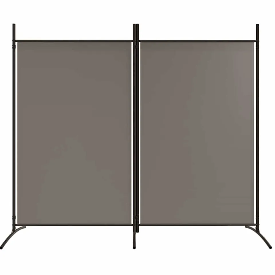 vidaXL Kamerscherm met 2 panelen 175x180 cm stof antracietkleurig