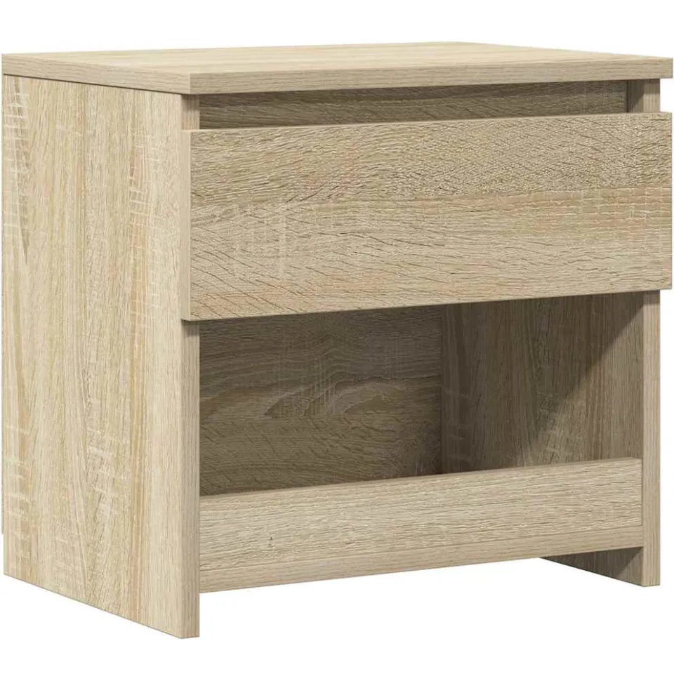 vidaXL Nachtkastje 40x30x39 cm bewerkt hout sonoma eikenkleurig Bruin
