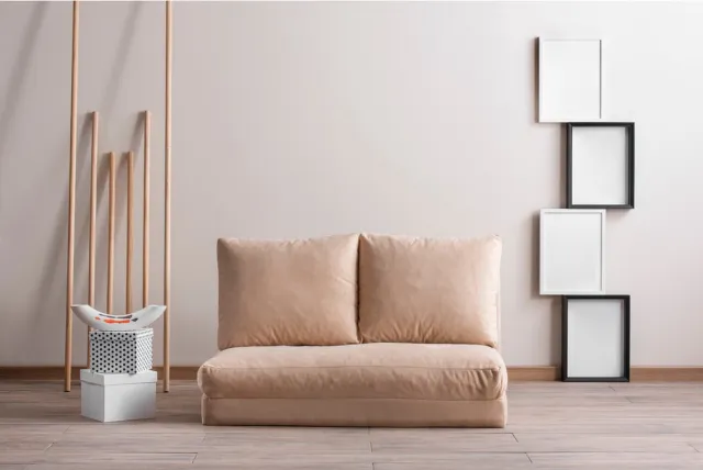 Skye Decor , 2-zits slaapbank, Taida - Cream, Polyester, Crème Beige