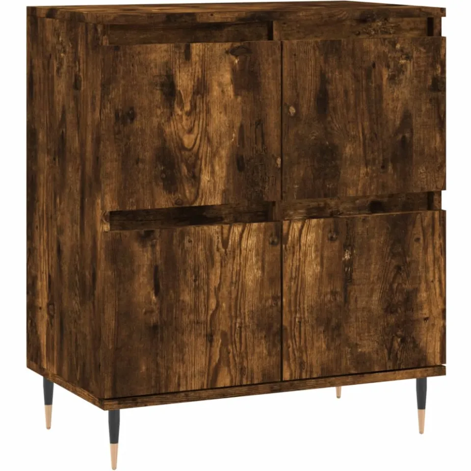 vidaXL Dressoirs 3 st bewerkt hout gerookt eikenkleurig, foto 4