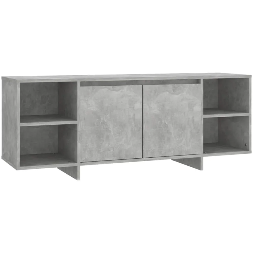 vidaXL Tv-meubel 130x35x50 cm bewerkt hout betongrijs