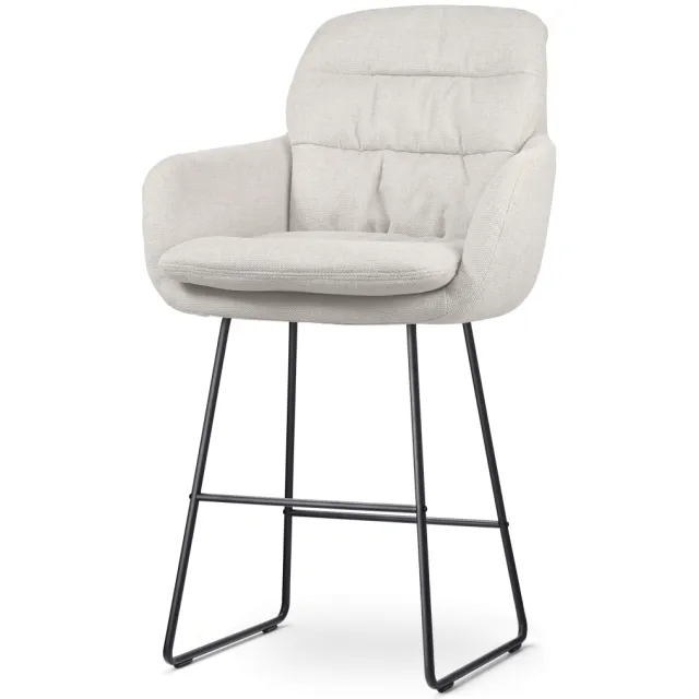 Nolon Nino-Mia barkruk beige - zwart onderstel - 65 cm