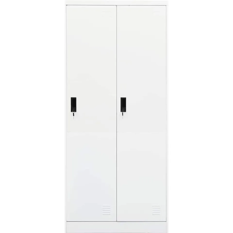 vidaXL Kledingkast 80x50x180 cm staal wit, foto 2