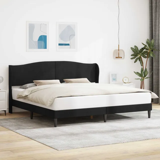vidaXL Bedframe met hoofdeinde Zwart 180 x 200 cm Fluweel