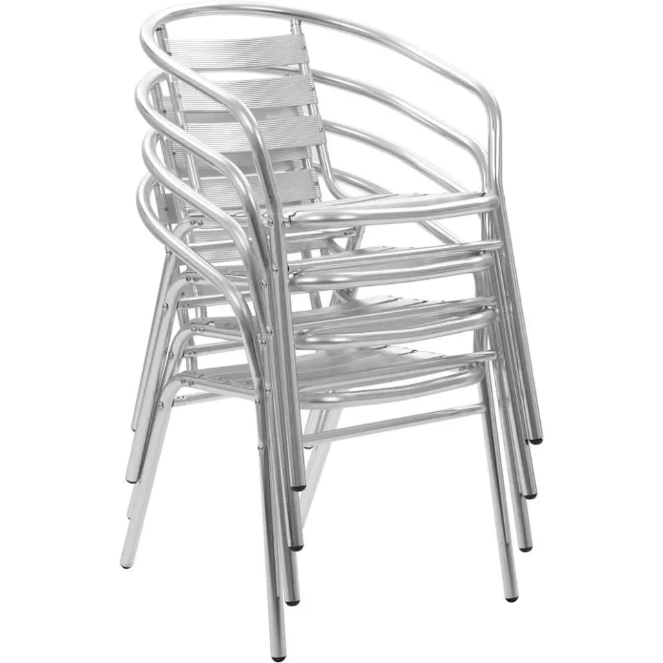vidaXL 5-delige Tuinset aluminium zilverkleurig, foto 3