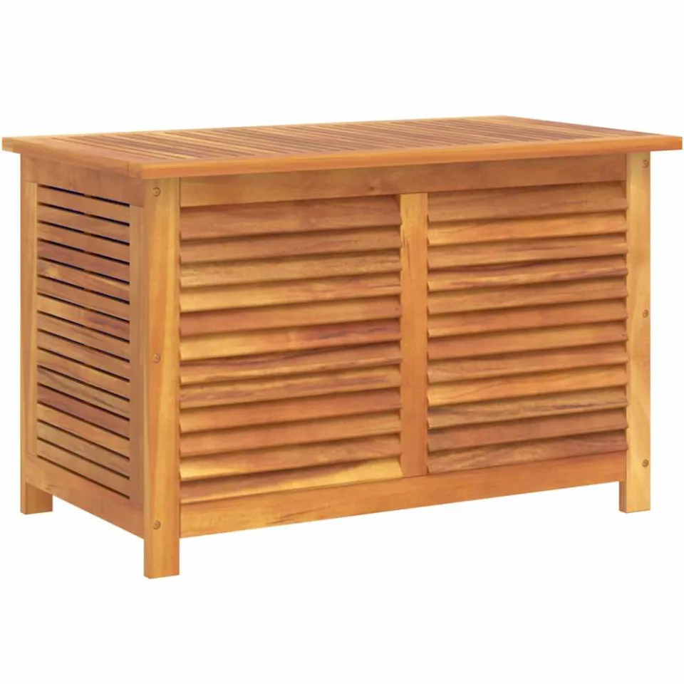vidaXL Tuinbox met jaloezieën 90x50x56 cm massief acaciahout Bruin