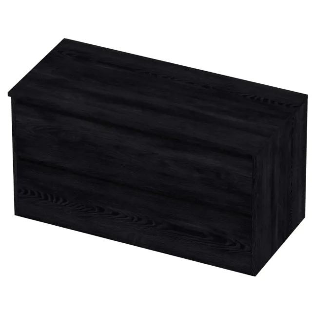 Proline Deck Badmeubelset Greeploos Symmetrisch Kader 100x46x54 cm Black Oak Eiken
