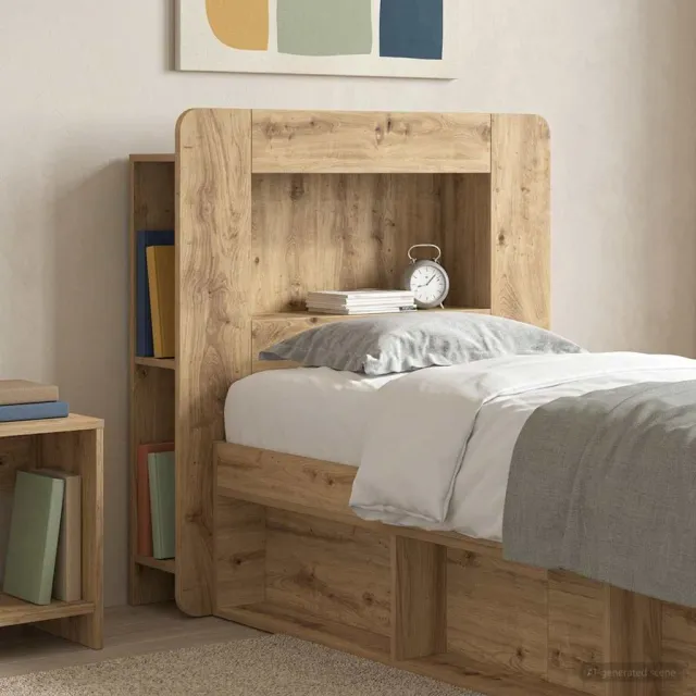 vidaXL Hoofdbordkast Artisanaal eiken 80 cm Geconstrueerd hout Bruin