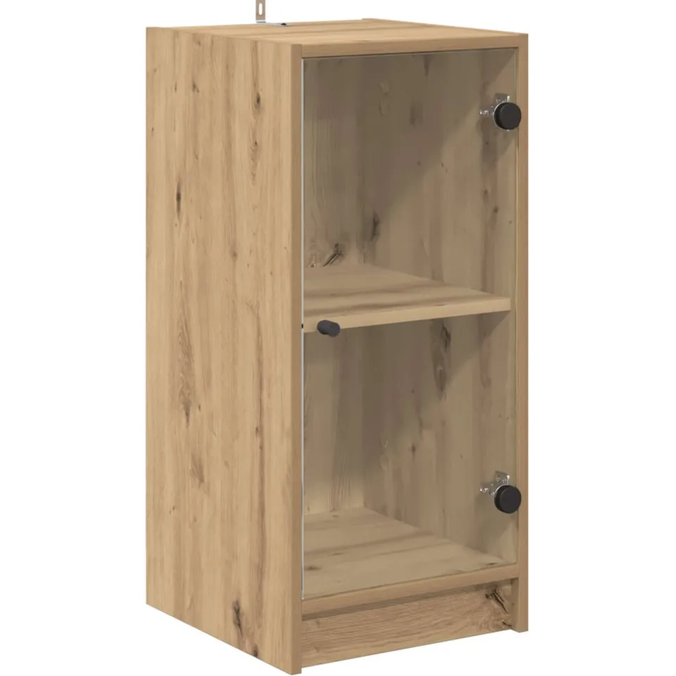 vidaXL Dressoir artisanaal eikenkleurig 35 x 37 x 76 cm Bewerkt hout, foto 3