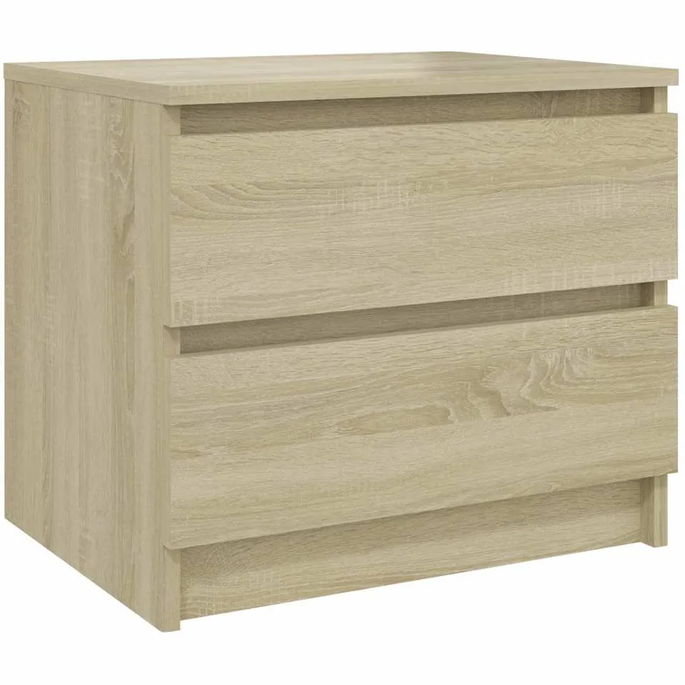 vidaXL Nachtkastje 50x39x43,5 cm bewerkt hout sonoma eikenkleurig, foto 3