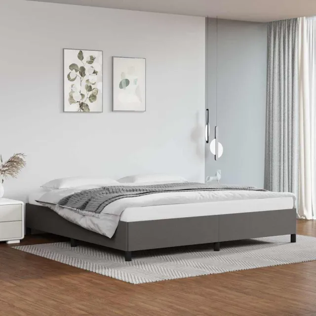 vidaXL Bedframe zonder matras 200x200 cm kunstleer grijs
