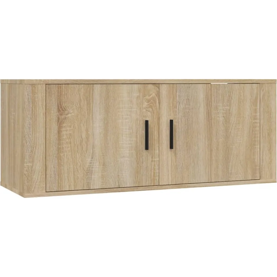 vidaXL Tv-wandmeubels 3 st 100x34,5x40 cm sonoma eikenkleurig Bruin