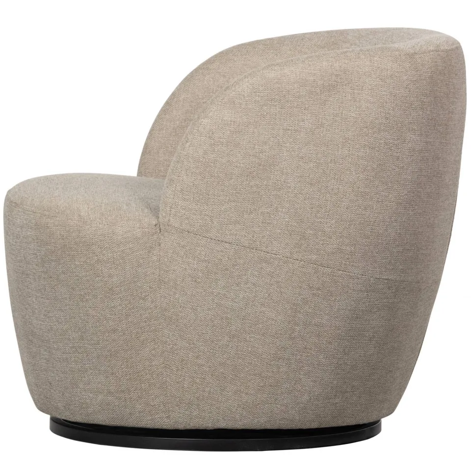 WOOOD Serra Draaifauteuil - Melange Stof - Naturel - 68x70x77, foto 3