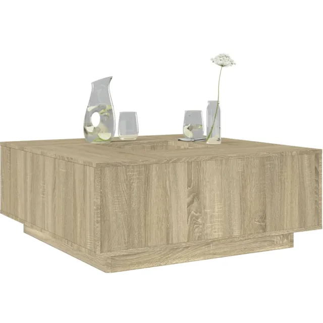 vidaXL Salontafel 100x100x40 cm bewerkt hout sonoma eikenkleurig Bruin