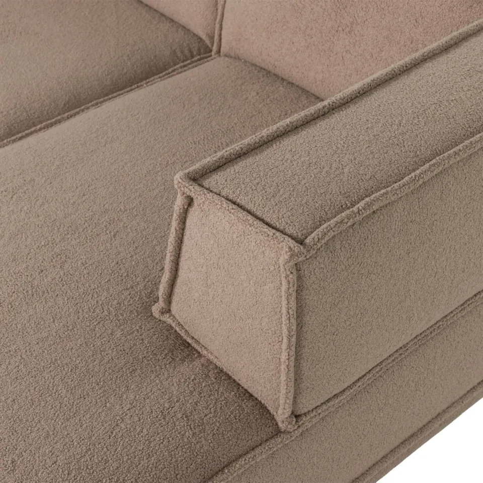 WOOOD Manu Chaise Longue Bank - Grove Chenille - Naturel - 73x286x160, foto 5
