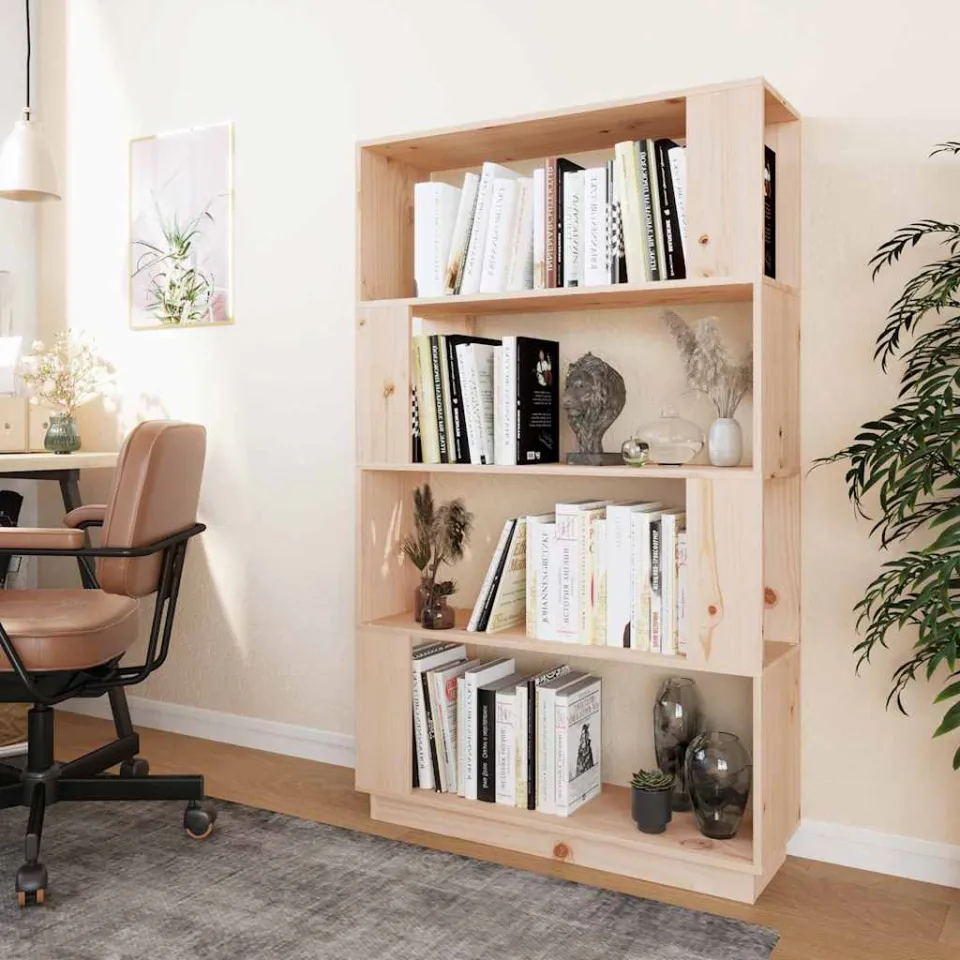 vidaXL Boekenkast/kamerscherm 80x25x132 cm massief grenenhout bruin, foto 2
