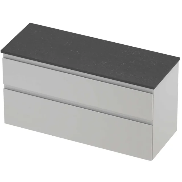 Proline Deck Badmeubelset Hardsteen Asymmetrisch 120x46x55 cm Blue Stone Glans Wit