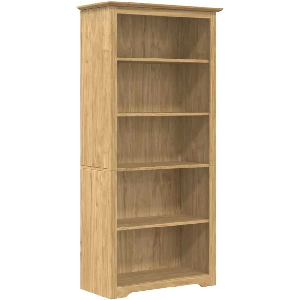 vidaXL Boekenkast BODO 5-laags 82 x 40 x 173 cm Bewerkt hout bruin, foto 3