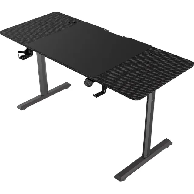VDD Gaming Game bureau elektrisch in hoogte verstelbaar - zit sta bureau - gaming bureau - computertafel 140 x 60 cm Zwart