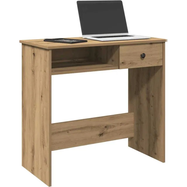 vidaXL Bureau 80x40x75 cm bewerkt hout artisanaal eikenkleurig Bruin